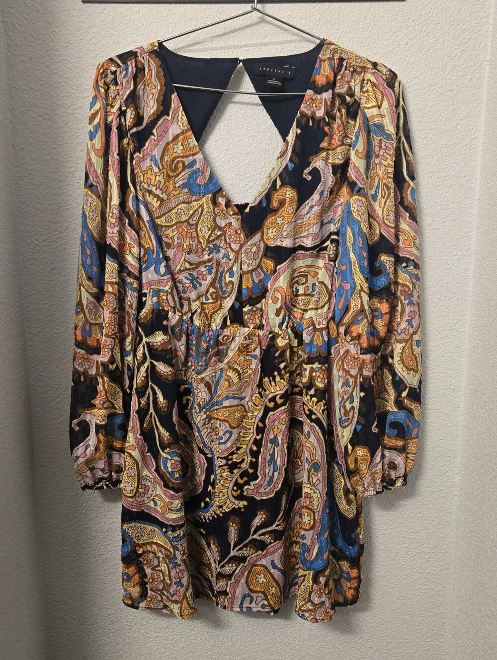 Sanctuary "Girls Day Out" Paisley Boho Mini Dress - Size S